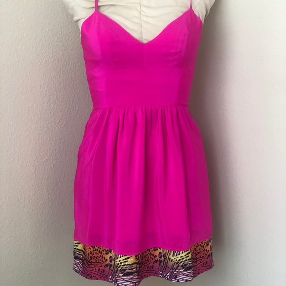 Amanda Uprichard Pink Mini Dress - Picture 1 of 2